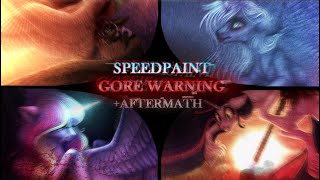 GORE13 The Princesses Deaths Aftermath  MLP Speedpaint [upl. by Sergias]