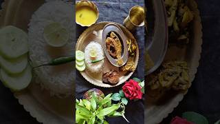 Lunch thali Bengali🍛 Bengali lunch thali ideas viralvideo lunch shortsvideo shots [upl. by Leikeze]