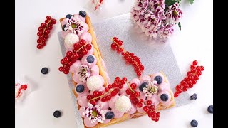 No Bake Lettercake  Numberscake  Zahlenkuchen  Buchstabenkuchen  super schnell ohne backen [upl. by Amsirp]