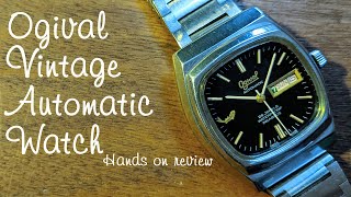 Ogival vintage automatic Swiss watch  hands on review [upl. by Falito421]