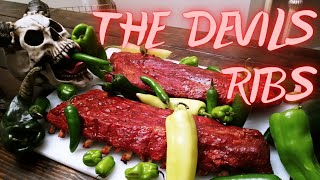 The Devils Ribs  Spicy BBQ Pork Ribs  Pit Boss Pellet Grill Smoker  Spicy Food Lovers TRY THIS [upl. by Nwahsav]