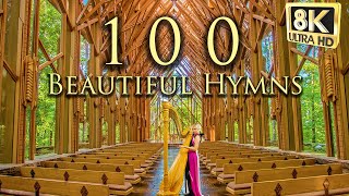 100 of the Most Beautiful Hymns 😌 Healing Instrumentals 😌 Relaxing Harp Music in 8k [upl. by Nivled]