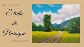 Paisagem o caminho  tinta a óleo [upl. by Gilead552]