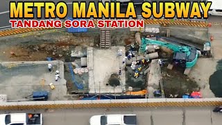 Sunday update METRO MANILA SUBWAY TANDANG SORA STATION UPDATE 07282024 [upl. by Ainivad]