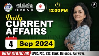 4 September Current Affairs 2024  Daily Current Affairs  Current Affairs Today [upl. by Bendite86]