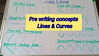 Lines amp Curves  Standing line  Sleeping lines Slanting lines Basic strokes Prewriting skills [upl. by Notsyrb]