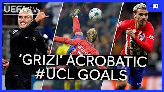 Antoine Griezmann Great Acrobatic UCL Goals [upl. by Arhaz587]