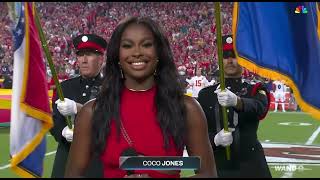 Grammy Winning Powerhouse singer Coco Jones performs the National Anthem Ravens vs Chiefs [upl. by Docile196]