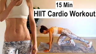 15 Min HIIT Cardio Workout  No Equipment [upl. by Iverson691]