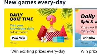 Amazon Funzone Daily Quiz Time Answers Today 🤩 41024 [upl. by Aikram160]