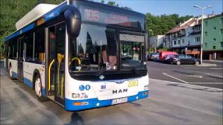 Autobusem po Gdyni Linia 105 2092 Lato 2015r Kier Redłowo Szpital [upl. by Eenad753]