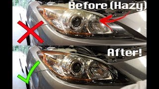 EASY 3 MINUTE HEADLIGHT RESTORATION [upl. by Chemesh]