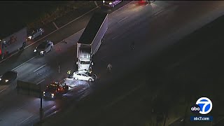 Westbound 134 Freeway closed in Glendale after deadly crash [upl. by Berga]