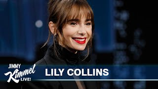 Lily Collins on Getting Married Brother Playing Drums for Their Dad amp Popularity of Emily in Paris [upl. by Kayla]