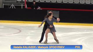 Natalia Kaliszek Maksym Spodyriev SENIOR ICE DANCE FREE DANCE [upl. by Aicyla311]