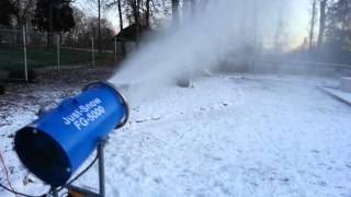 Extreme home snowmaking fan gun [upl. by Nawad645]