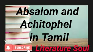 Absalom and Achitophel Poem summary in tamil by John Dryden  Net  Set [upl. by Stone46]