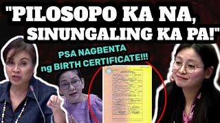 Sen Loren NGINIG sa GALIT sa mga sagot ni MAYOR GUO PSA kumpirmadong nagBebenta ng BIRTH CERTS [upl. by Lustick219]