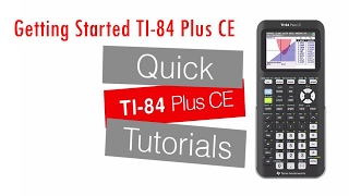 Introducing the TI 84 Plus CE  Getting Started Series [upl. by Kaehpos]