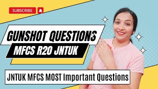 JNTUK MFCS R20 Damsure Questions 2023  How to Pass JNTUK MFCS R20  Pakka Pass MFCSR20VeryImportant [upl. by Akiemahs]