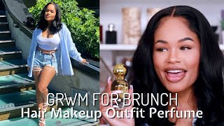 BRUNCH DATE GRWM  Hair Makeup Outfit  Perfume  Arnellarmon [upl. by Liman]