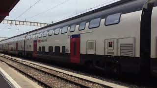 202309 A Geneve Cornavin des trains des SBBCFFFFS de la SNCF et du LemanExpress [upl. by Anela]