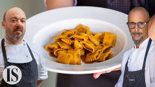 Agnolotti del plin al sugo darrosto la ricetta originale di Enrico Crippa e Dennis Panzeri [upl. by Nylatsirhc]