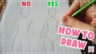 ☆ HOW TO DRAW  Female Body Tutorial ☆ [upl. by Wood]