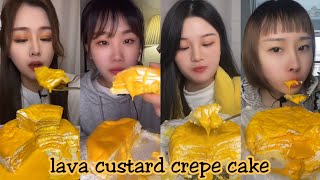 Lava custard crepe cakes compilation  Kwai mukbang ASMR  Big bites [upl. by Annovoj]