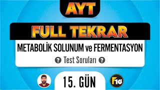 Metabolik SolunumTest Soruları Test Soruları AYT Full Tekrar Biyoloji F10 Serisi [upl. by Collyer]