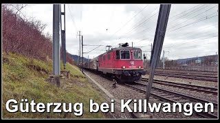 Langer SBB Güterzug bei Killwangen Spreitenbach Kanton Aargau Schweiz 2023 [upl. by Noirrad]