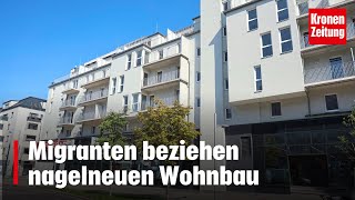 Migranten beziehen nagelneuen Wohnbau in WienFavoriten  kronetv NEWS [upl. by Eanej]