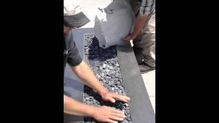 How to put glass and stone media in gas firepit1 [upl. by Tiffani]