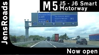 M5 J5  J6 Smart Motorway Now Open May 2017 [upl. by Enad727]