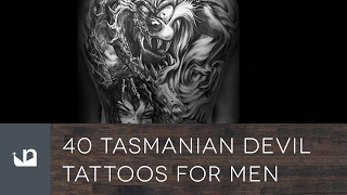 40 Tasmanian Devil Tattoos For Men [upl. by Nazarius]