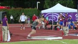 Mens Shot Put Final  Athletics  Singapore 2010 Youth Games [upl. by Anitrebla]