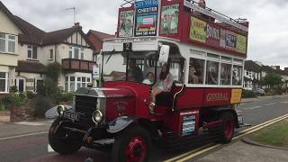 Ensignbus replica 1916 Btype bus B1439 946 WAE departs [upl. by Fields]