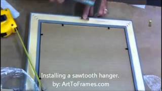 How To Attach the Sawtooth Hanger by ArtToFrames [upl. by Tracie]