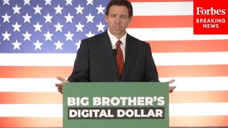 JUST IN DeSantis Bans Central Bank Digital Currency In Florida [upl. by Alaehcim]