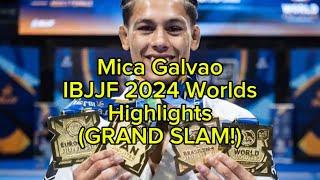 Mica Galvao IBJJF 2024 Worlds Highlight  Mica hits the grand slam [upl. by Amadis]