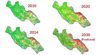 Prediction of Land UseLand Cover Change using QGIS and ArcGIS 201020202030 [upl. by Gennie]