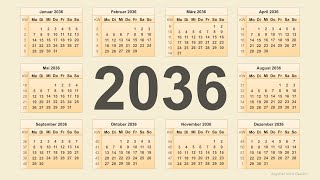 Kalender 2036 [upl. by Wadell]