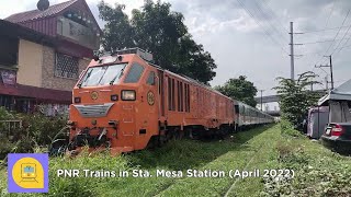 PNR Trains in Sta Mesa Station April 2022 [upl. by Neehahs]