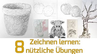 Zeichnen lernen für Anfänger 8 nützliche Übungen für zwischendurch [upl. by Aindrea]