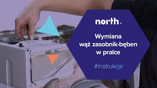 Wąż zasobnik  bęben w pralce  wymiana naprawa czesciPralki  Northpl [upl. by Atyekram]