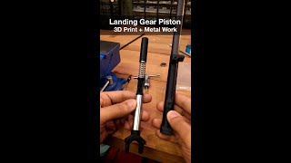 Creating RC model Airliner landing Gear Piston and Strut for L1011 Machining amp 3D printing parts [upl. by Anilys833]