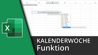 Excel Kalenderwoche Funktion  KALENDERWOCHE ✅ Tutorial [upl. by Jaclin]