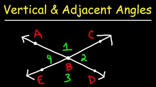 Vertical Angles and Adjacent Angles  Geometry [upl. by Opportina]