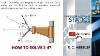 24 hibbeler statics chapter 2  hibbeler solutions  hibbeler [upl. by Melda578]