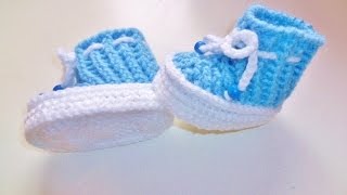 Babyboots häkeln  Babyschuhe  crochet  Boots  Schuhe  Baby  Babysocke  Winter [upl. by Milak]